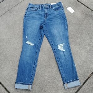 Cuffed High Rise Skinny Jeans